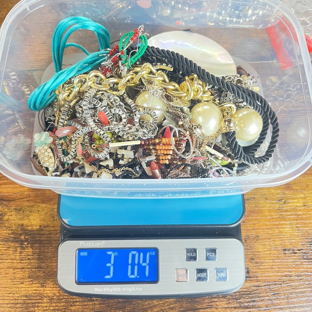 Broken Repairable Jewelry Lot 3.4 lbs Mixed Costume Pieces for DIY Craft Project